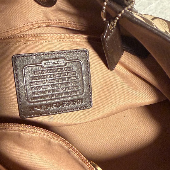 Brown and Teal Designer Tote Bag - Picture 5 of 8